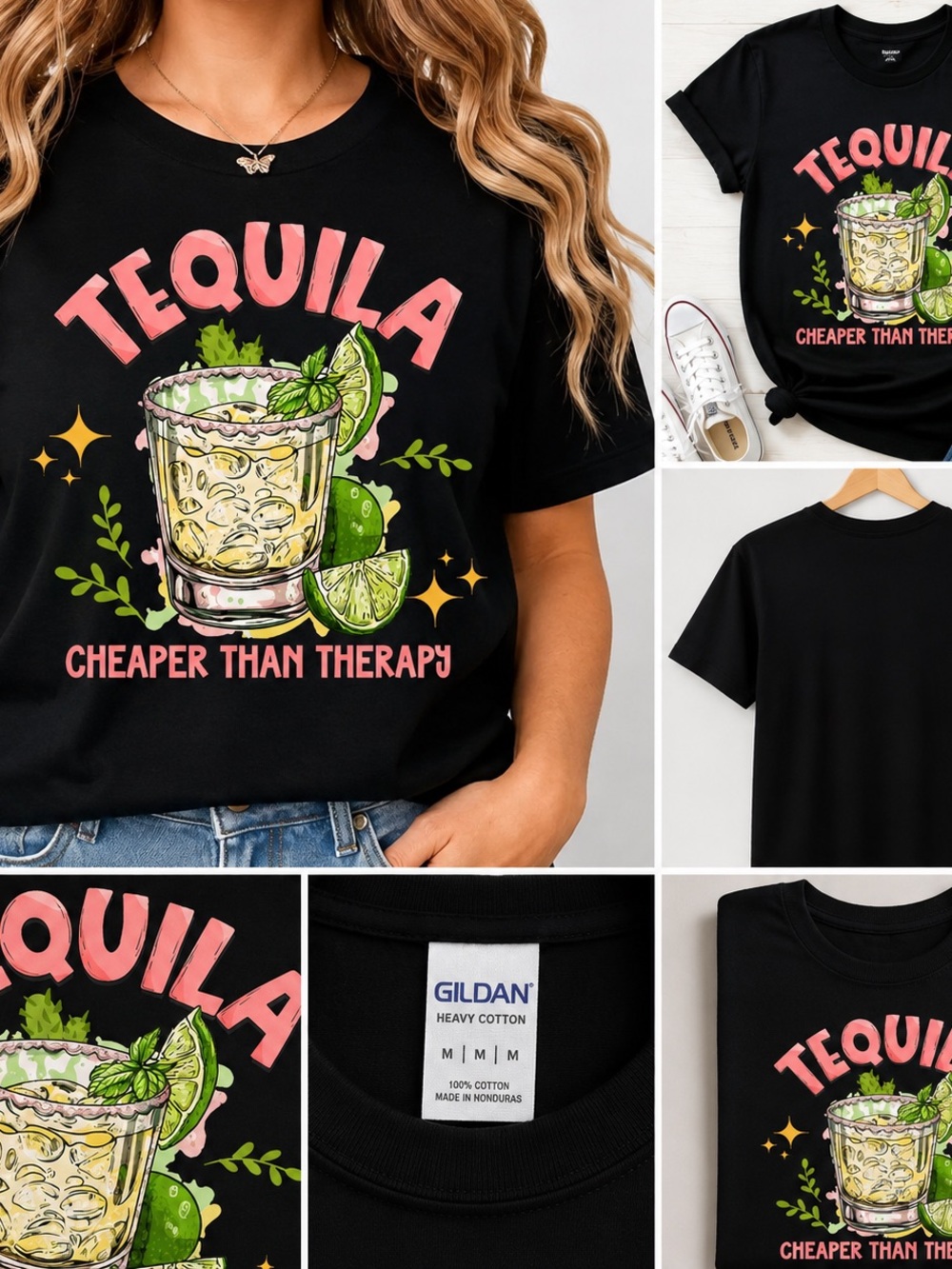 T-shirt with printed slogan